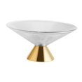 thumbnail image 1 of Cuenco de cristal decorativo con pedestal para encimera de cocina, moderno, frutero de cristal con patas para aperitivos, encimera, comedor Líneas de oro, 1 of 9