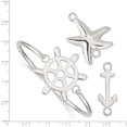 thumbnail image 2 of 925 Sterling Silver with Interchangeable Nautical Charms 3mm Bangle Bracelet, 2 of 2