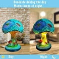 thumbnail image 3 of Painting Mushroom Table Lamp,5.9 Inch High Stain Plant Series Night Light, Bohemian Resin Mushroom Decoration Bedside Lamp Bedroom Living Room Home Office Decoration Gifts, 3 of 7