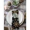 thumbnail image 2 of Snowflake Christmas Cloth Napkins Set of 6 Reusable Dinner Napkins, Winter Xmas Snow Simple Black Cocktail Napkin Washable Table Napkins for Wedding/Holiday Party/Baby Shower 20"x20", 2 of 7