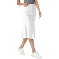 thumbnail image 4 of INSPIRE CHIC Fishtail Denim Skirt for Women's Washed Midi Jean Bodycon Skirt XS Cream White, 4 of 6