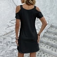 thumbnail image 6 of HAPIMO Summer Above Knee Eyelet Dress for Women Sale Floral Print Boho Beach Fit Cold Shoulder Sleeve Scoop Neck Sundress for Girls Elegant Leisure Relaxed Holiday Black XXL, 6 of 6