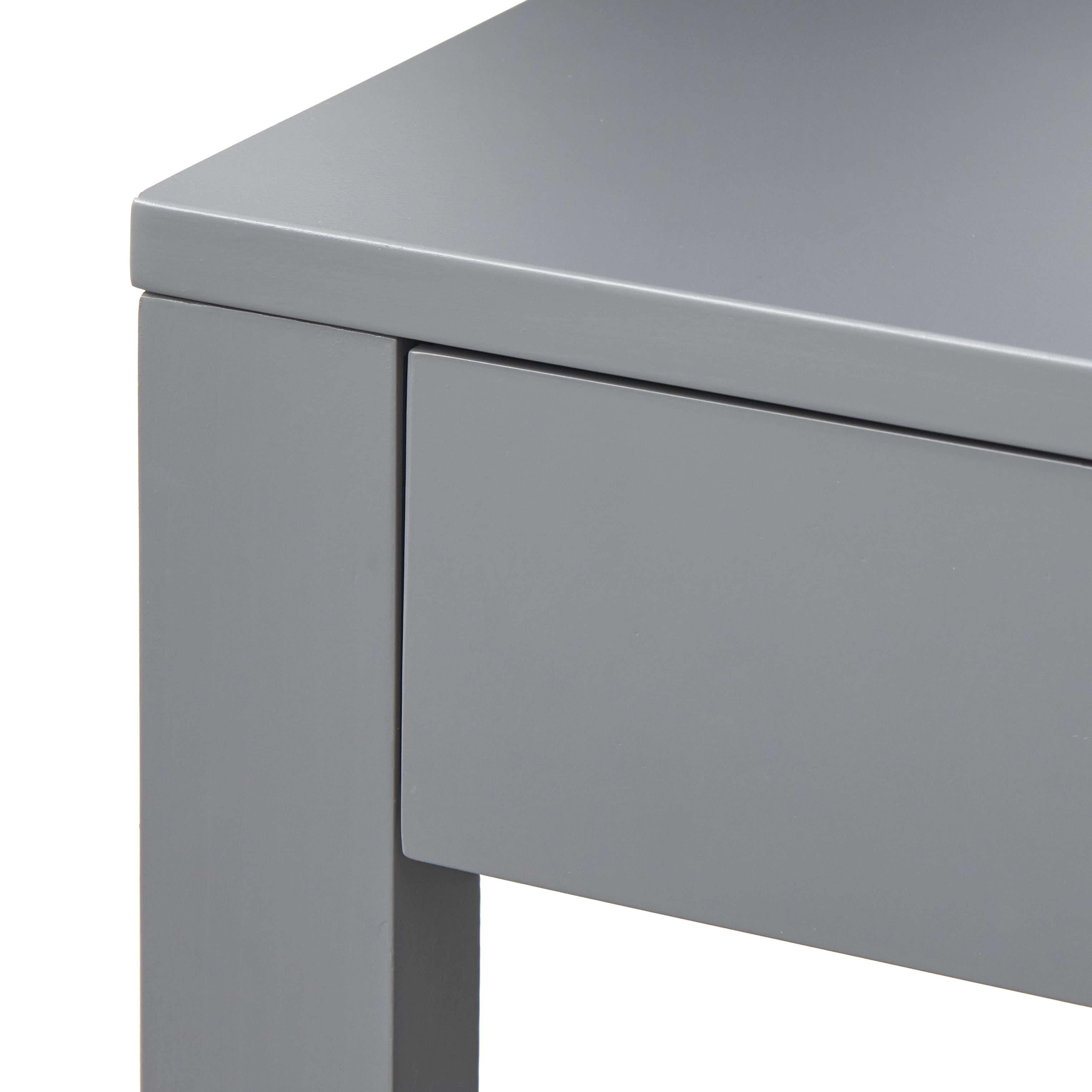 TMS Grant 2-Drawer 40" Student Writing Desk, Charcoal Gray