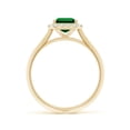thumbnail image 2 of ANGARA Lab Grown 1.5 Ct Emerald-Cut Emerald Halo Engagement Ring for Women in 14K Yellow Gold (Size-8x6mm) | May Birthstone, Birthday, Anniversary, Jewelry Gift for Women | Lab-Grown Emerald Ring, 2 of 8