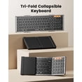 thumbnail image 2 of Teclado plegable ProtoArc XK01 Plus Bluetooth 5.1 retroiluminado, 2 of 8