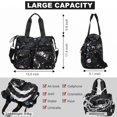 thumbnail image 4 of Bolsa de tela YouUo Floral Black de nailon impermeable para mujer, 4 of 6