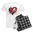 thumbnail image 6 of CafePress - Abstract Grunge Valentine Hearts Pajamas - Men's Light Loose Fit Cotton Pajama Set, 6 of 7