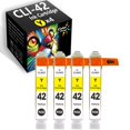 thumbnail image 1 of Cartucho de tinta color amarillo CLI-42, paquete de 4, compatible con Canon, 1 of 8