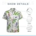 thumbnail image 7 of High Quality Hawaiian Shirts for Men Short Sleeve Aloha Beach Shirt Floral Summer Casual Button Down Shirts Blouses OCA7A7, 7 of 7