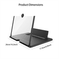 thumbnail image 2 of Screen Magnifier New Version,2026 Screen Magnifier for Cell Phone with Stand Cellphone Holder,10" Phone Screen Magnifier,for Watching Movies Videos,Supports All Smartphones (Black,10" Screen), 2 of 8