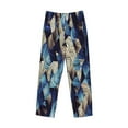 thumbnail image 4 of Balery Men'S Abstract Blue Squares Pants,Sleepwear Pants,Pajama Pants,Pj Bottoms Drawstring And Pockets-Large, 4 of 9