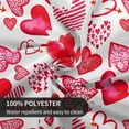 thumbnail image 6 of Valentines Tablecloth Round 60 Inch Pink Red Love Heart Table Cloth,Stain Resistance Polyester Valentine''s Day Table Covers for Kitchen Dining,Small Tablecloth for Party Picnic, 6 of 6