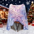 thumbnail image 2 of RXMEKW Chandail de Noël pour Femmes, chandail en Tricot Imprimé à Manches Longues et Col Rond, Haut Décontracté pour Fêtes et Rassemblements, 2 of 7