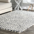 thumbnail image 2 of nuLOOM Cuellar Chevron Shag Area Rug, 8' 10" x 12', Navy, 2 of 4