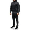 thumbnail image 4 of Seyurigaoka 2Pcs Men Sportswear, Match Color Hooded Coat + Elastic Waist Pants, 4 of 6