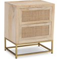 thumbnail image 1 of Powell Furniture D1239A19C2 Janie Rattan Cabinet with Two Drawers, Gold Metal, 1 of 1