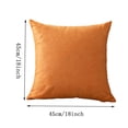 thumbnail image 3 of Throw Pillow Cover,Soft Washable Zipper Hidden Closure for Sofa Couch Decoration Bedroom Bed Accent Living‑Room Home Styling 18x18 Inch,Orange, 3 of 5