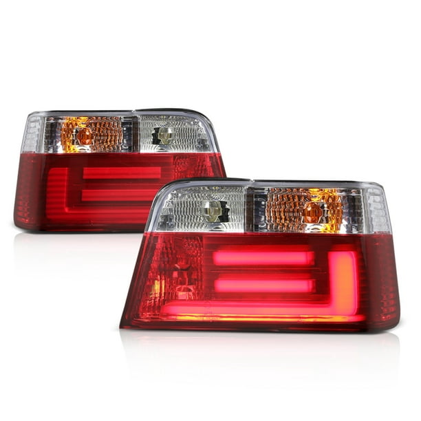 Red/Clear*Tron LED Bar*Neon Tail Light Brake Lamp for 92-99 BMW E36  3-Series 4Dr 93 94 95 96 97 98 - Walmart.com