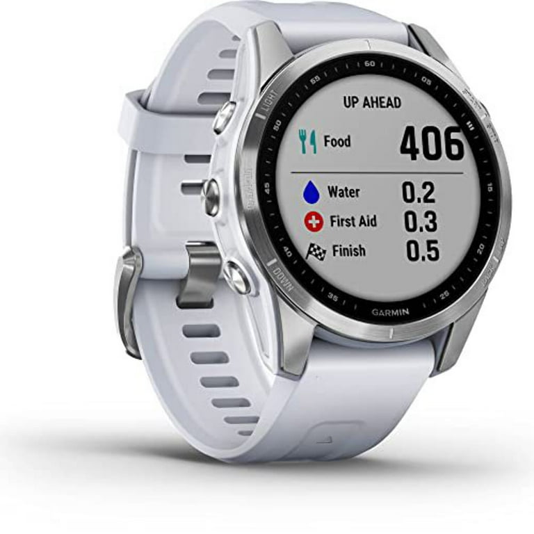 Fenix 7S Multisport GPS Watch, Silver with Whitestone Band