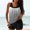 Gray, variant on Naittoop Tankini Swimsuits for Women Belly Control Two Piece Blouson Swim Tank Top with Boyshorts Modest Bathing Suits