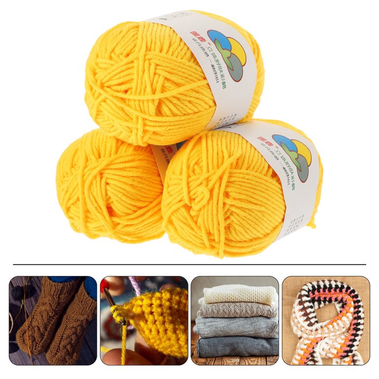 3 Rolls of Crochet Cotton Yarn Decorative Yarn for Crocheting Knitting Cotton Yarn Knitting DIY Yarn, Size: 12X6CM