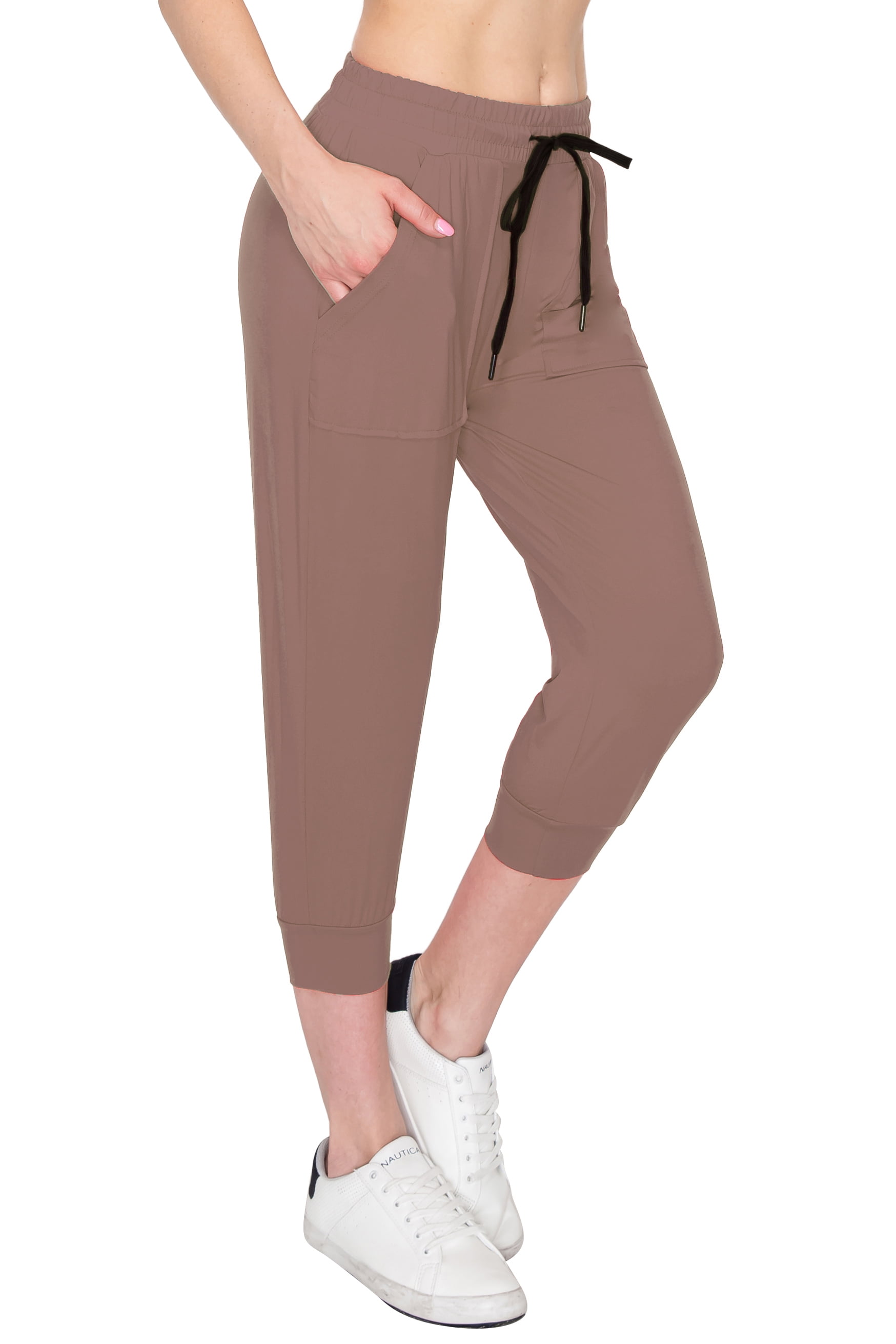 ALWAYS Women's Capri Jogger Lightweight Sweatpants with Pork Chop