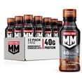 thumbnail image 1 of Muscle Milk Pro Advanced Nutrition Protein Shake, Knockout Chocolate, 14 Fl Oz Bottle, 12 Pack, 40g Protein, 1g Sugar, 16 Vitamins & Minerals, 6g Fiber, Workout Recovery, Packaging May Vary, 1 of 5