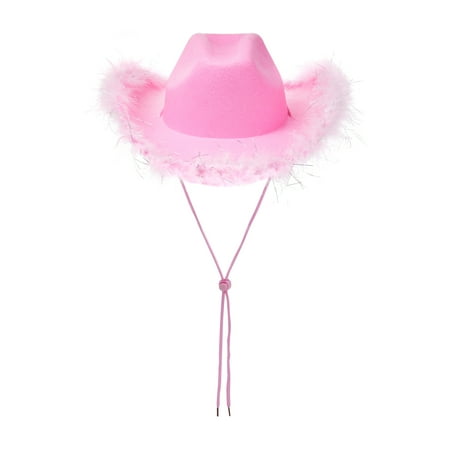

Kids Baby Girls Boys Cowboy Hat Wide Brim Western Cowgirl Hat with Adjustable Strap Cosplay Costume Accessorie