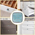 thumbnail image 4 of 4 Pcs Cabinet Handle Drawer Pulls Blue Trippy Knobs with Screws Square Furniture Office Cabinet Knob Decoration, 4 of 5