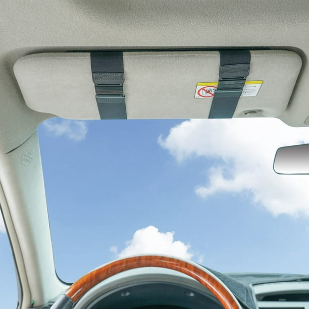 Car Visor Extender TFY Anti-Glare Sun Visor Extender Windshield and Side Window  Sunshade and UV Rays Blocker - Black