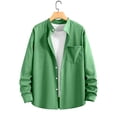 thumbnail image 2 of Mrmaere Men's UPF 50+ Sun Protection Button Down Shirt Long Sleeve Casual Outdoor Hiking Top Green L, 2 of 8