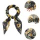 thumbnail image 4 of Bufandas de gasa para mujer - 27.6 X27.6 - Pañuelo cuadrado con estampado floral Pañuelo para el cuello Pañuelo para el cuello Girasol negro 70x70cm/27.6x27.6 inches(LxW), 4 of 5