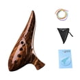 thumbnail image 3 of Ocarina con libro de música, elegante estuche de resina para guardar recuerdos de fiesta, piccolo para presentaciones, adultos, niños y principiantes. marrón oscuro, 3 of 8