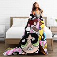 thumbnail image 5 of The Powerpuff Girls Bed Blanket Air Conditioner Quilt Ultra Soft Flannel Blanket All Season Fuzzy Blanket Reversible Fluffy Plush Blanket 60"X50", 5 of 8