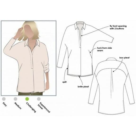 Style Arc Sewing Pattern Trudy Tunic Top Women