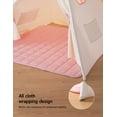 thumbnail image 2 of Besrey Kid Teepee Play Tent with String Lights & Thickened Mat,Kids Indoor Outdoor Playhuose Tent, Pink, 2 of 7