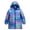 Hood Metallic Blue, variant on Aideaone Girls Winter Coat Hooded Metallic Mid Length Puffer Jacket Water Repellent 4-12 Years