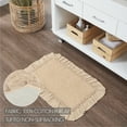 thumbnail image 2 of VHC Brands Burlap Vintage Ruffled Absorbent Bath Mat- Farmhouse Cottage Shower Bathroom Decor Beige, 20x30, 2 of 5