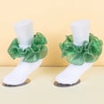 thumbnail image 4 of Girls Ruffle Ankle Socks Double Lace Frilly Socks Cute Princess Style Cotton Dress Socks for Girls Kids Toddler Back to School Wear, 4 of 4