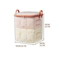 thumbnail image 3 of Violete Quilt Storage Bag Large Capacity 100L/140L/180L/210L | Transparent PVC Mesh & Non-Woven Fabric Organizer with Reinforced Handles, Foldable Design, Moisture & Dust Resistant for Blankets,, 3 of 4