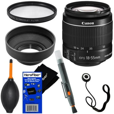 Canon EF-S 18-55mm f/3.5-5.6 IS II SLR Standard Zoom Lens for EOS 7D, 60D, EOS Rebel SL1, T1i, T2i, T3, T3i, T4i, T5, T5i, T6, T6i, XS, XSi, XT, & XTi Digital SLR Cameras + 6pc Accessory (Best Zoom Lens For Canon Rebel Xs)