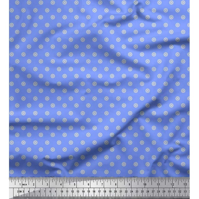 Soimoi Tissu en Soie Imprimé Floral Artistique pour Chemise au Mètre 42 Pouces de Large