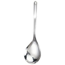 Extra Large Skimmer Slotted Spoon, 201 Stainless Steel Skimmer Ladle, 14 Inch Long Handle Kitchen Frying Draining Strainer Scoop, Pasta Strainer Spoon Frying Kitchen Cooking Colander