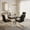 Black, variant on CasaGlajore Luxury Faux Leather Dining Chair, Set of 4 Gold Chromed C Shaped Chairs, Cantilever Dining Chairs with Stainless Steel