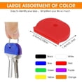 thumbnail image 2 of 40Pcs 1 Inch Key Cover Caps Soft PVC Key Covers Protectors Coloured Key Identifiers for Standard Regular Thin Flat House Keys Easy to Identify(8 Colors), 2 of 5