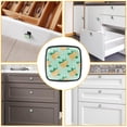thumbnail image 4 of 4 Pcs Cabinet Handle Drawer Pulls Orange Slice and Mint Knobs with Screws Square Furniture Office Cabinet Knob Decoration, 4 of 5