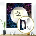 thumbnail image 3 of Designart "Eternal Mesh Space Grid I" Fractals Blue Large Square Mirror - Square Bedroom Mirror Printed Wall Decor - Transitional Square Printed Wall Mirror Art, 3 of 5