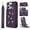 Purple, variant on ELEHOLD Crossbody Case for iPhone 16 Pro, Flower Embroidered Wallet Case with Shoulder and Wrist Strap, Stand Feature,Black