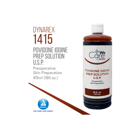 Dynarex Povidone-Iodine Prep Solution 16 oz (Pack of 10)