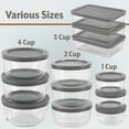 thumbnail image 5 of 24pc Set Glass Food Storage Containers Bowls with Airtight Lids Leakproof BPAFree Meal Prep Airtight Stackable Lunch Boxes Kitchen Pantry Storage Organizers Microwave Freezer Dishwasher Safe, 5 of 8